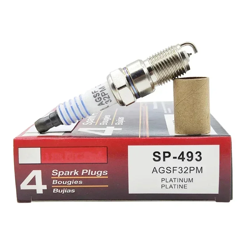 

4/6pcs SP-493 AGSF32PM Platinum Spark Plug for Ford Fiesta F-150 Probe Cadillac Deville STS SRX Mercury Capri Mazda MPV