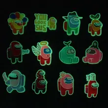 

Glow in The Dark Croc Charms PVC Croc jeans Luminous Accessorie Shoe Decoration Bad Bunny For Clog Button Charm shoe buckle