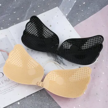 Women Seamless Self Adhesive Fly Bra Strapless Push Up Bra Wireless Stick On Sexy Lingerie Invisible Silicone Bralette Underwear 1