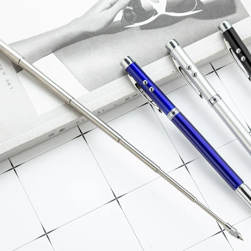 

4 In 1 Multifunctional LED Light Touch Screen Capacitor Pointer Pen Handheld Metal Body Electronic Ballpoint Pens
