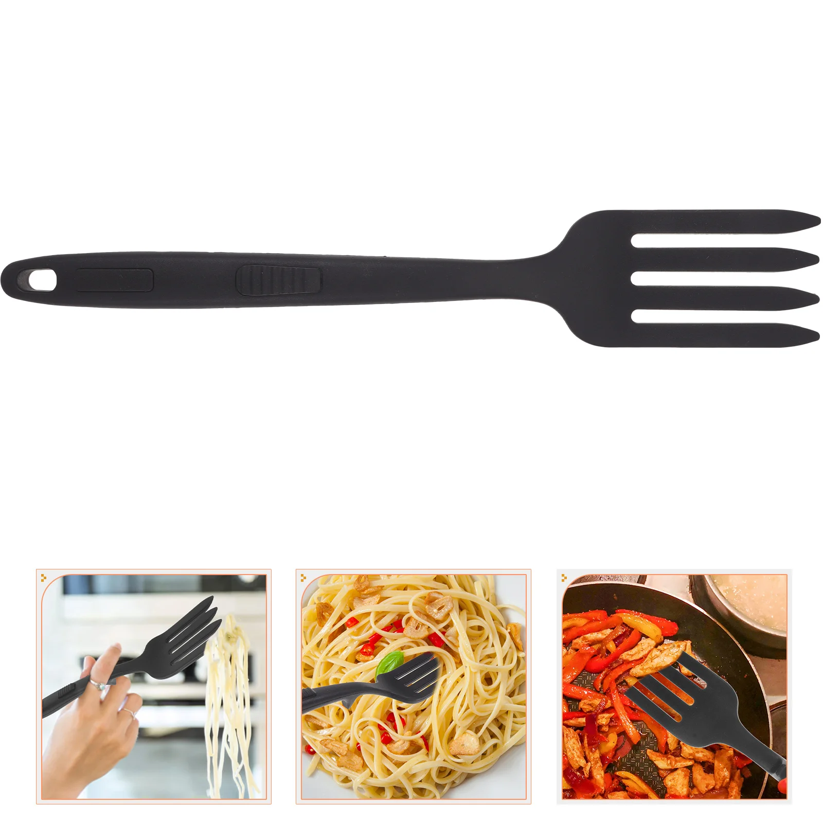 

Kitchen Pasta Server Fork Reusable Cooking Food Fork Washable Large Fork Ergonomic Food Fork