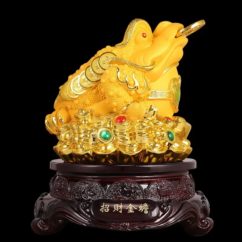 

Lucky Animal Golden Toad Decoration Fortune Office Home Decoration Crafts Shop Opening Miniatures Gifts