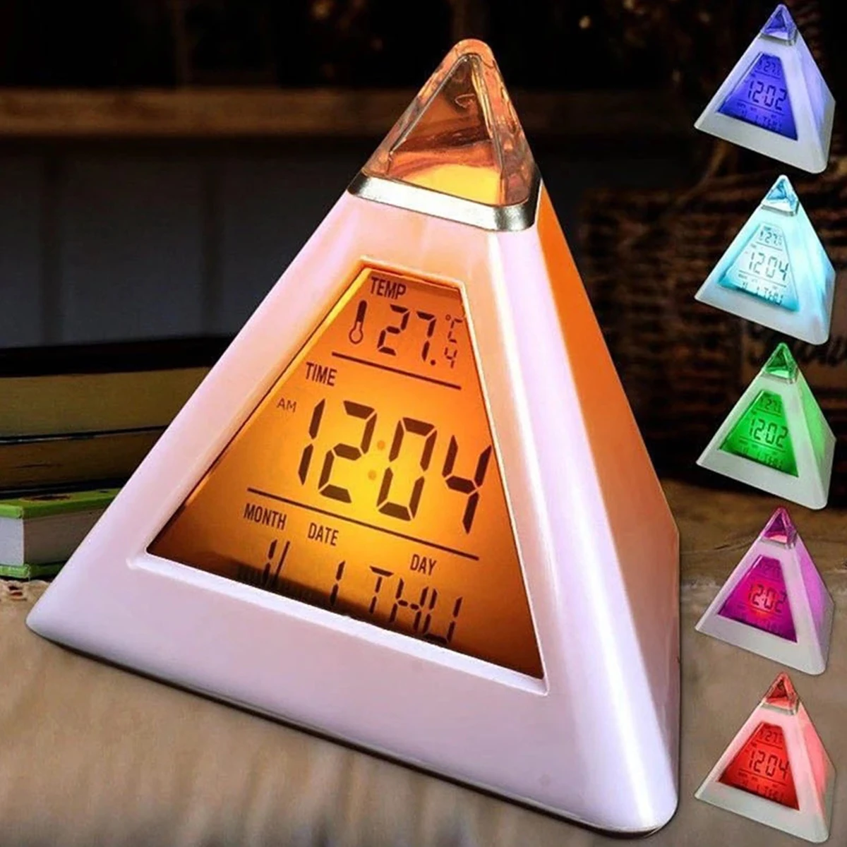 LED Pyramid Alarm Clock 1
