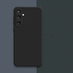 Liquid Silicone Protective Case - Soft Back Cover Shell for Galaxy A36 (Black)