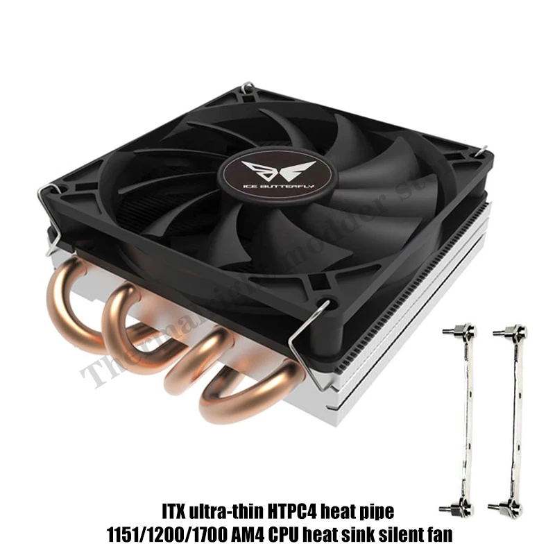 Metalfish Z39 Heat Pipe Cpu Radiador para Intel 115x Amd Am4 39 mm Altura Itx Mini Case Ventilador Pwm Comcontrole de Temperatura - Imagem 2