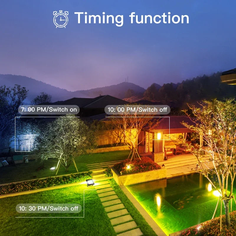 2pcs 48W Outdoor LED Wall Washers Smart Remote Control RGB UV Lamp Waterproof Flood Light Party Christmas Home Garden Decor