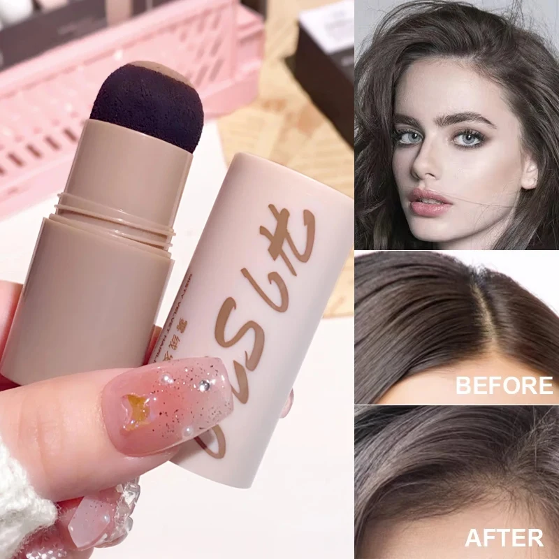 Hairline Shadow Powder Concealer Sponge Pen Fills Hair Roots Waterproof Long-lasting