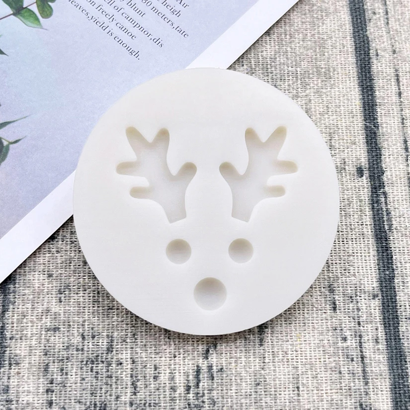 Rentier Geweih Weihnachten Silikon Sugar craft Cupcake Backform Fondant Kuchen Dekorations werkzeuge – Detail 5
