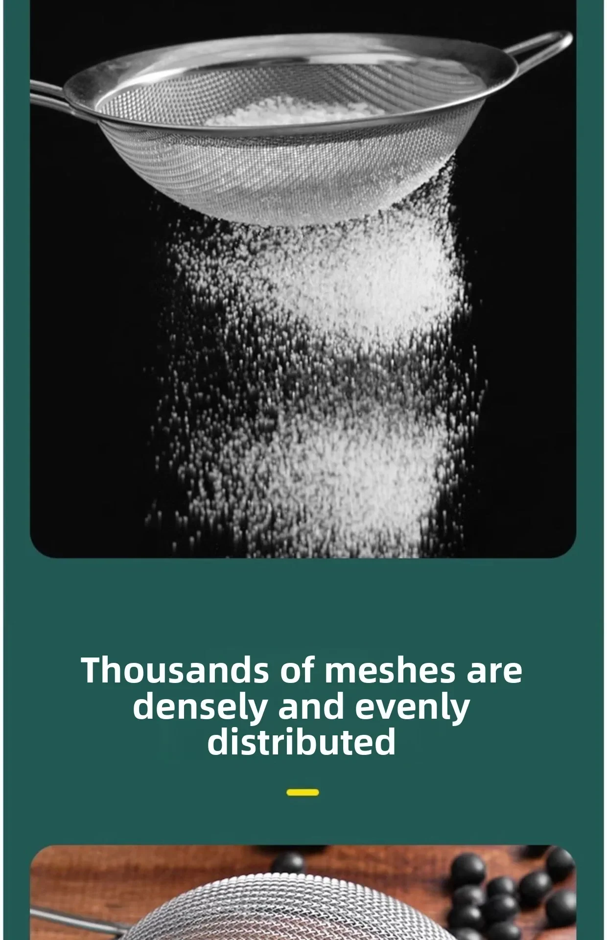 Tee-Ei mit Griff, Edelstahl-Sieb