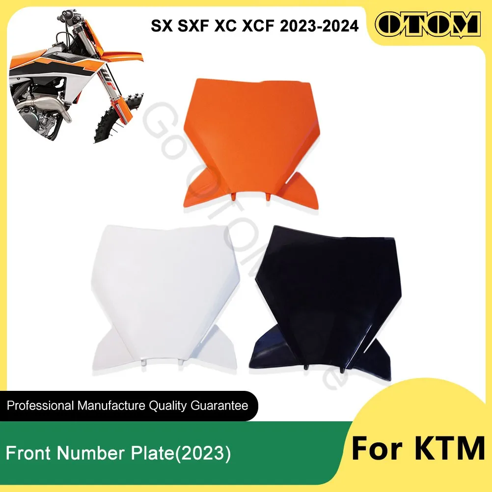 OTOM 2023-2024 오토바이 전면 번호판 플라스틱 보호 커버 등록증 홀더 (KTM SX SXF XC XCF 125 250 300 350 450 용)