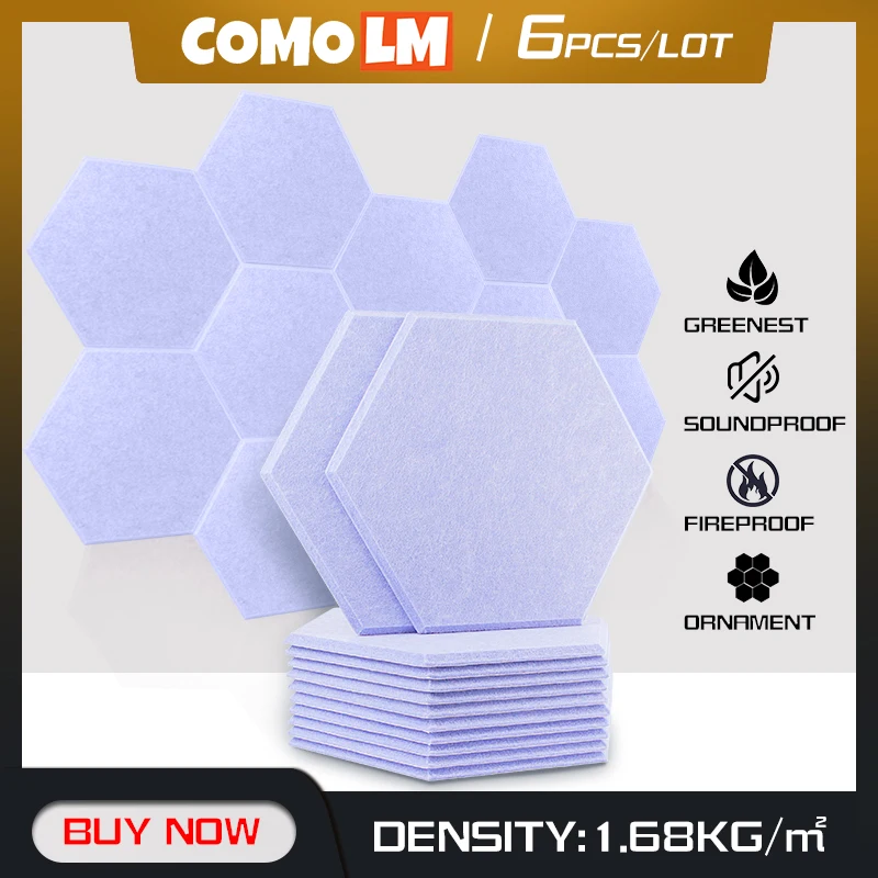 Sound Proof Wall Panels Noise Pared 6Pcs Hexagon Acoustic Panel 18cm Home Decorative For Recording Studio Insulation Sticker 6pcs sound proof wall panels pared 18cm hexagon acoustic panel home decorative for door seal strip studio soundproofing material