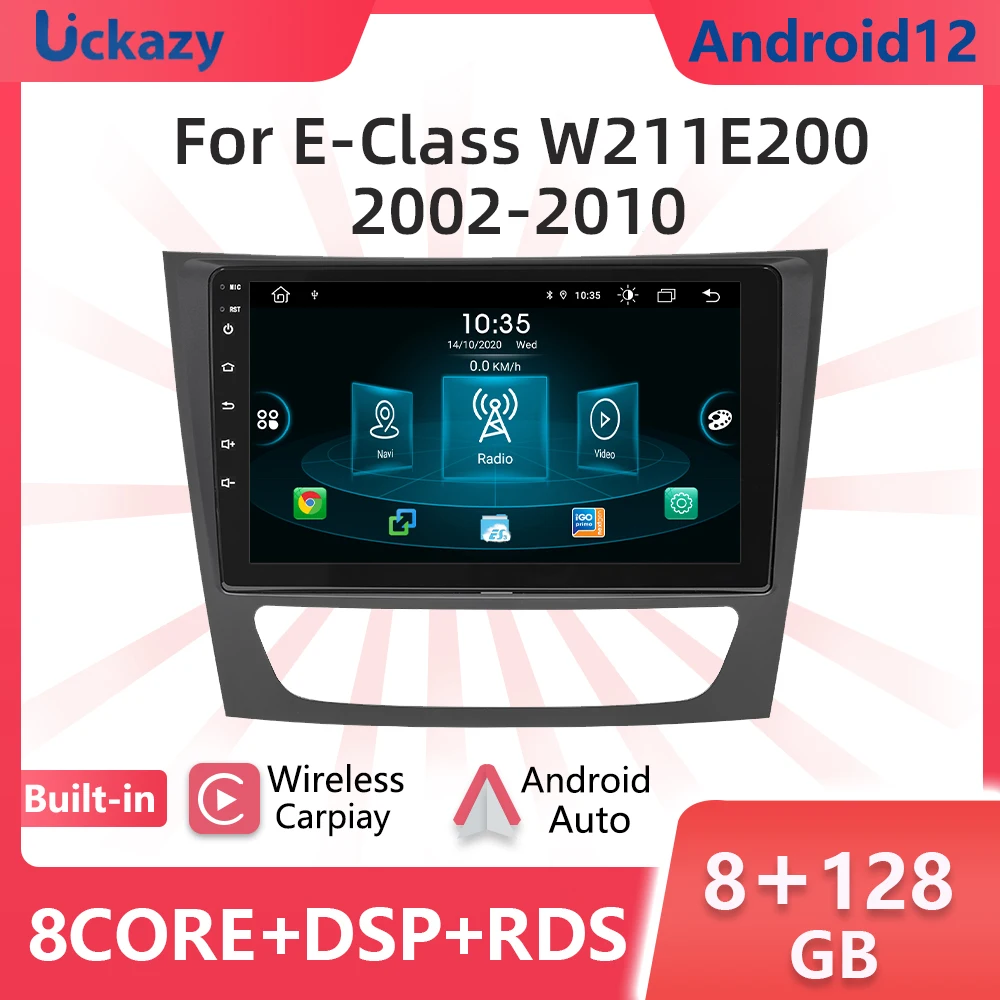 

Android 12 Car Multimedia Player For Mercedes Benz E-class 11 W211 E200 E220 E300 e350 E240 E280 CLSCLASS W219 GPS Navigation
