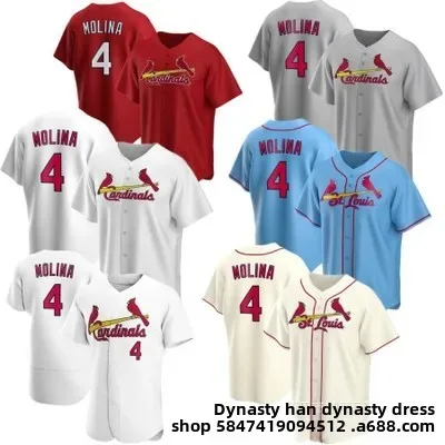 St Louis Cardinals Baseball Jersey #4 Molina 28 Arenado Redbird Home Run Team Sportswear Fan Clothing Size M L XL XXL XXXL