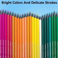 M&G 12/24/36/48 Colors Colored Pencils Wood-free Environmentally Erasable Colored Lead with Eraser for Student Art Painting 2