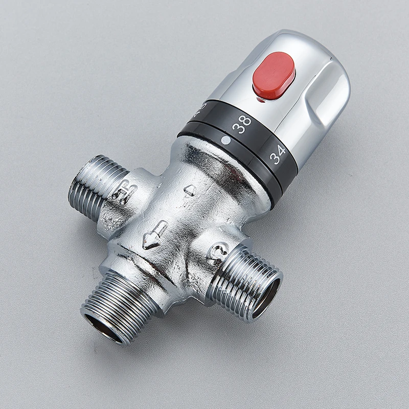 Thermostatic Mixing Valve Thermostatic 38 Connector G1/2 Ceramic Cartridges Tap Control Mixing Water Temperature Control Valve Bathroom Accessories