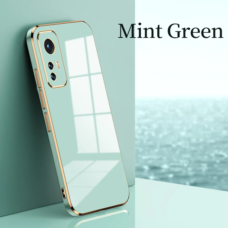 Xiomi 12X Case Luksuslik sirge servaga kaetud tagakaas Xiaomi Mi12 jaoks Xiaomy Xaiomi Mi 12 Pro 12X 5G kaamera kaitse _voghion.com