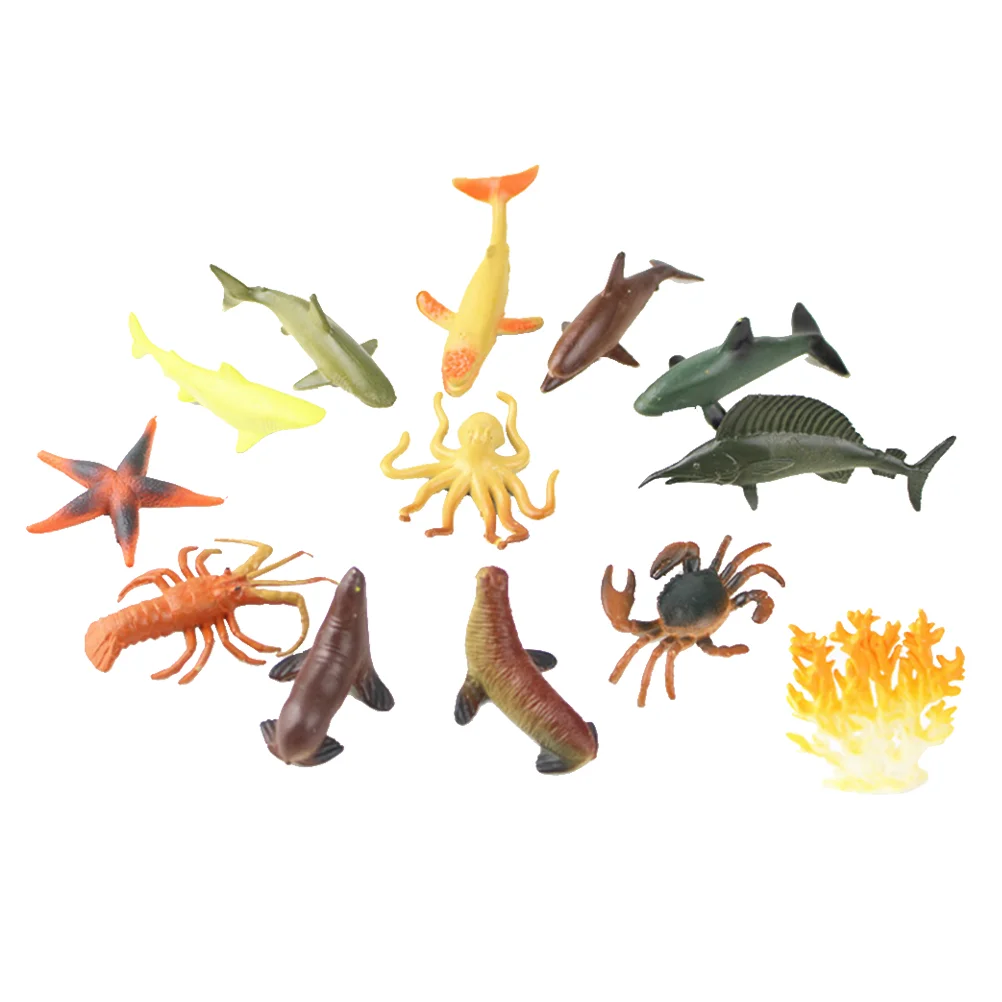 

12pcs Sea Animal Figure Toy Set Creative Ocean Creatures Model Toy Set for Baby Kid Infant