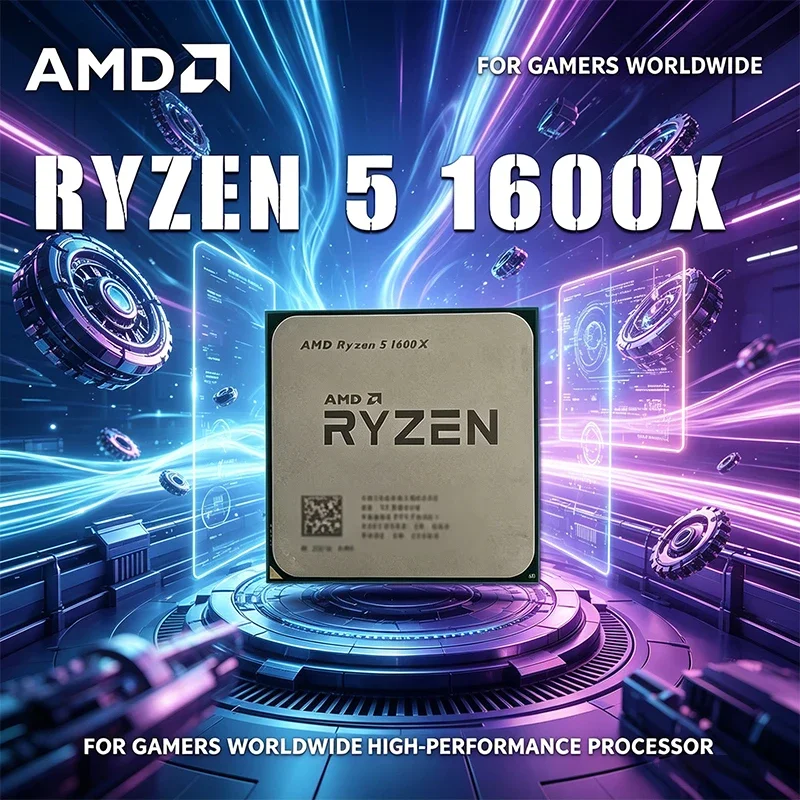 AMD Ryzen 5 1600X 3.6GHz 6코어 CPU - 12스레드 95W L3 16M YD160XBCM6IAE 소켓 AM4 R5 1600X 게이밍 및 컴퓨팅용