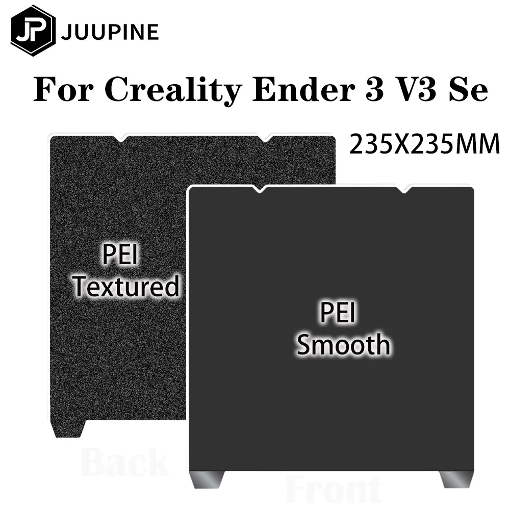 Pei 플레이트 235x235 가열 베드, Ender 3 V3 Se 빌드 플레이트, 블랙 Pei 교체 시트, Ender 3 V3 Se 마그네틱 플레이트 업그레이드 키트