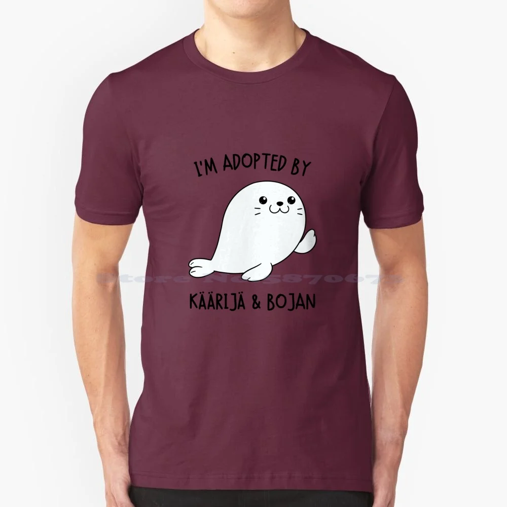 Sono Stato Approvato Da K ? ? Rij? & & Bojan | Cute Seal | Esc 2023 T Shirt 100% Cotone Tee Kaarija Kaaria Esc 2023 Suomi Finlandia Winland
