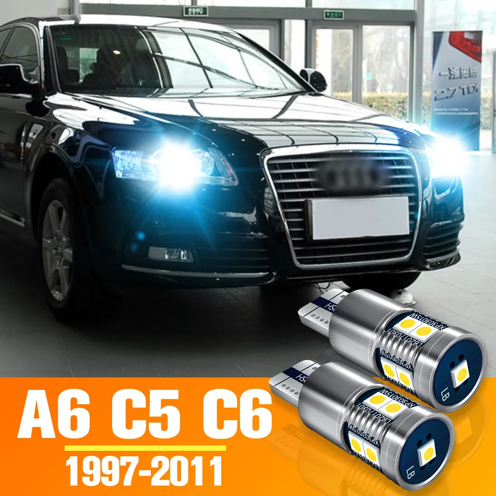 

2pcs LED Parking Light Clearance Bulb Accessories For Audi A6 C5 C6 1997-2011 2001 2002 2003 2004 2005 2006 2007 2008 2009 2010