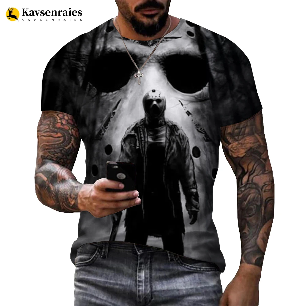 

Boys And Girls Summer Hot 3D Leisure Printing Jason Voorhees Men/women New Fashion T-shirts Unisex Plus Size Tee Tops 6XL