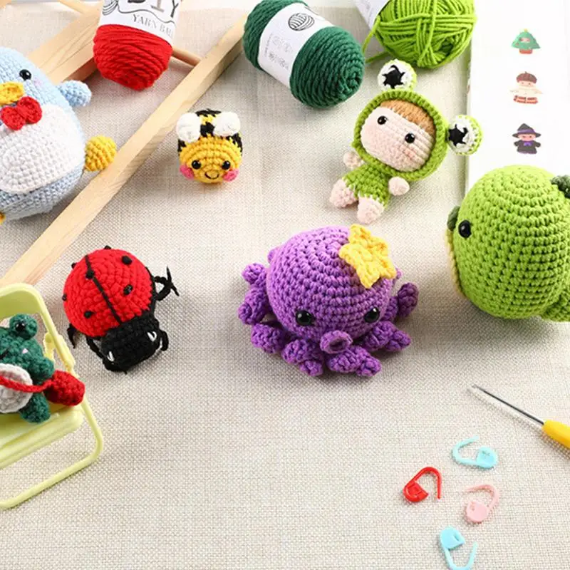 Crochet Beginner Kit Cactus Succulent Beginner Crochet Kit With Ergonomic  Crochet Hooks Step-by-Step Video Crochet Woobles Kit - AliExpress