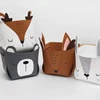Cute Cartoon Animal DIY Storage Box Felt Fabric Foldable Storage Basket For Nursery Toys Organizers 2