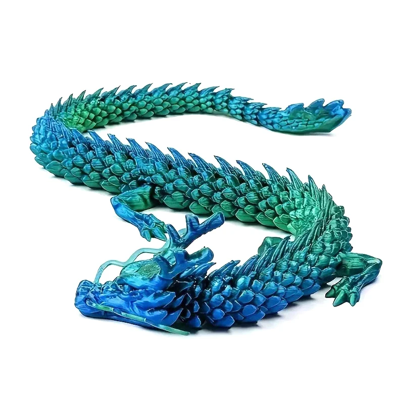 Exquisite 3D Printed Movable Dragon Ornament - Collector's Edition Home Decor Piece
