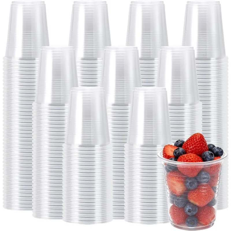 Clear Disposable 7oz Plastic Cups - 50/100 Pack