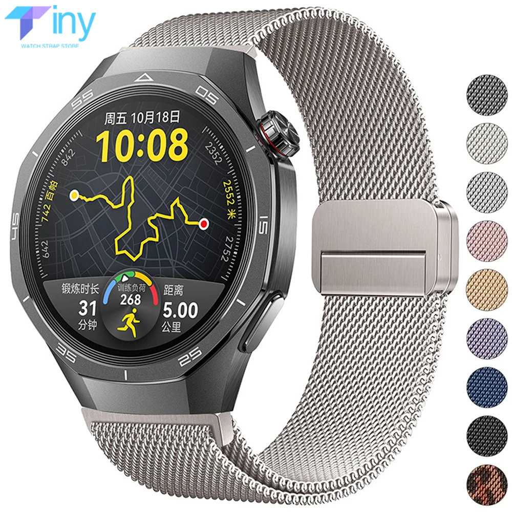 Elegant Stainless Steel Magnetic Watch Band - 20mm/22mm Adjustable Strap