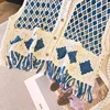 Knitted Vest Women  Spring Summer New Ethnic Style Diamond Plaid Sleeveless Seaside Vacation Hollowed Out Camisole Coats 3
