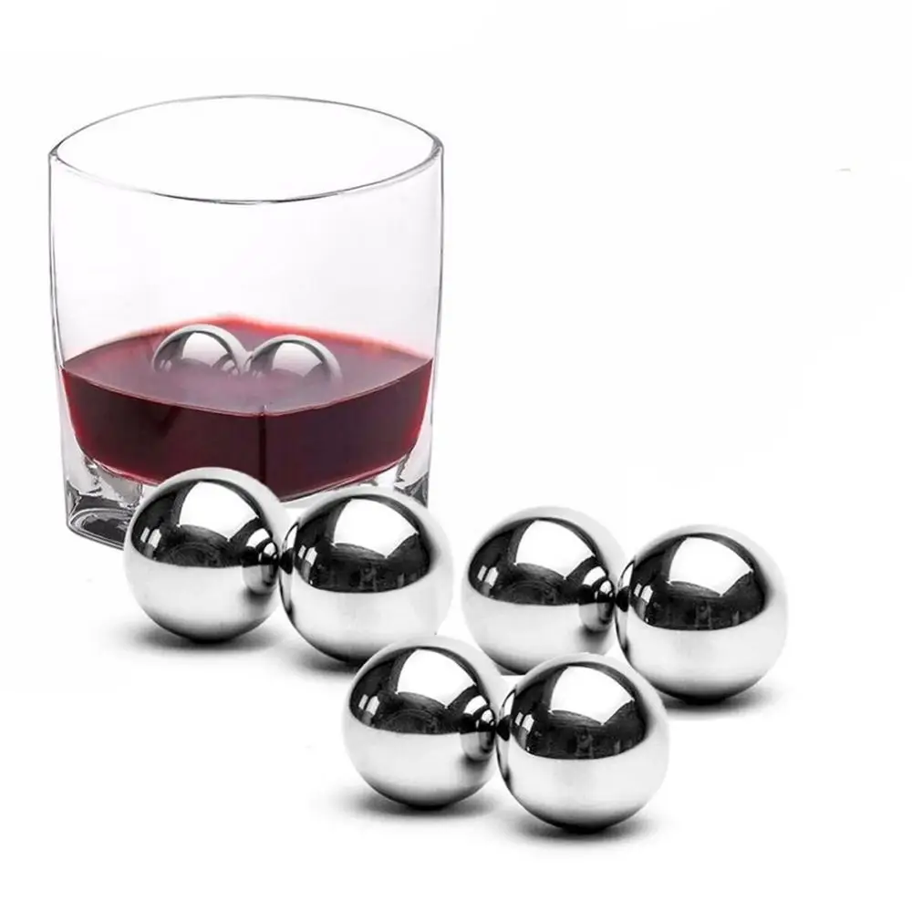 Household Durable Ice Cube Stainless Steel Ice Cubes Metal Iron Cubes Frozen Balls Beverages Whiskey Wine Stone