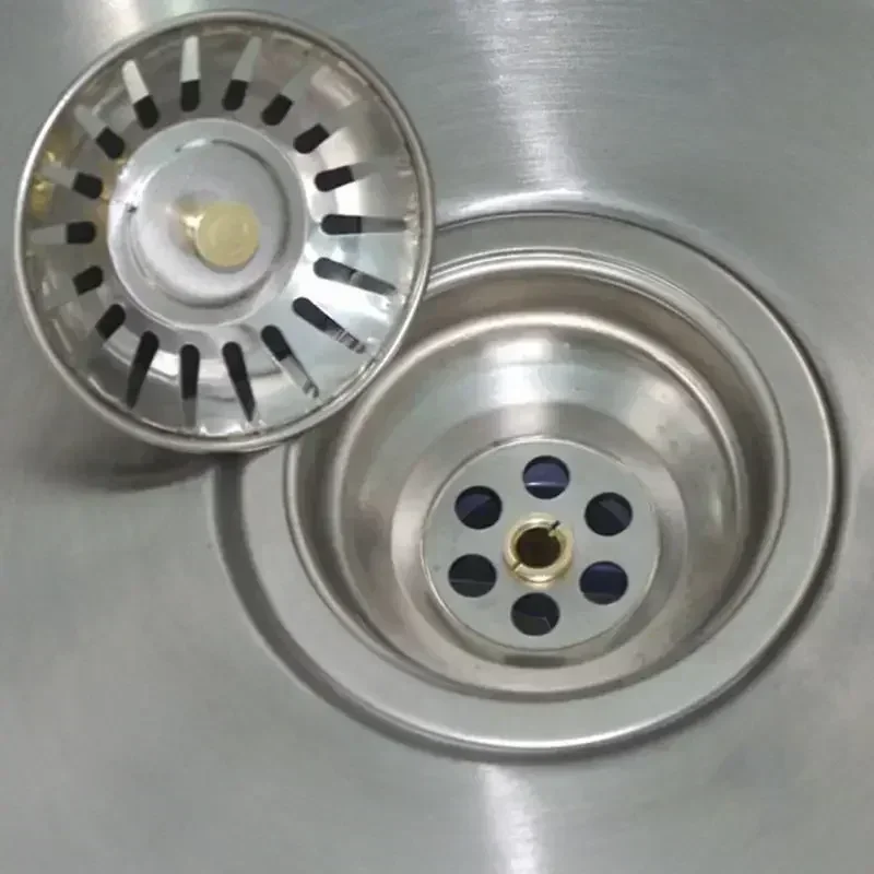 1/2Pcs Stainless Steel Replacement Strainer 80mm Kitchen Water Basin Sink Drainer Strainer Leach Home Waste Plug Stopper Filter sink filter kitchen sink filter sink strainer kitchen sink strainer