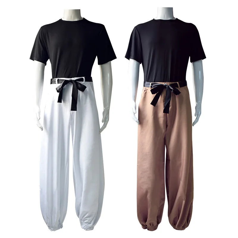 

Japan Anime Geto Suguru Cosplay Costume Jujutsu Kaisen Fushiguro Toji Comic Outfits Black Tshirt White Khaki Pants Set Xxxl