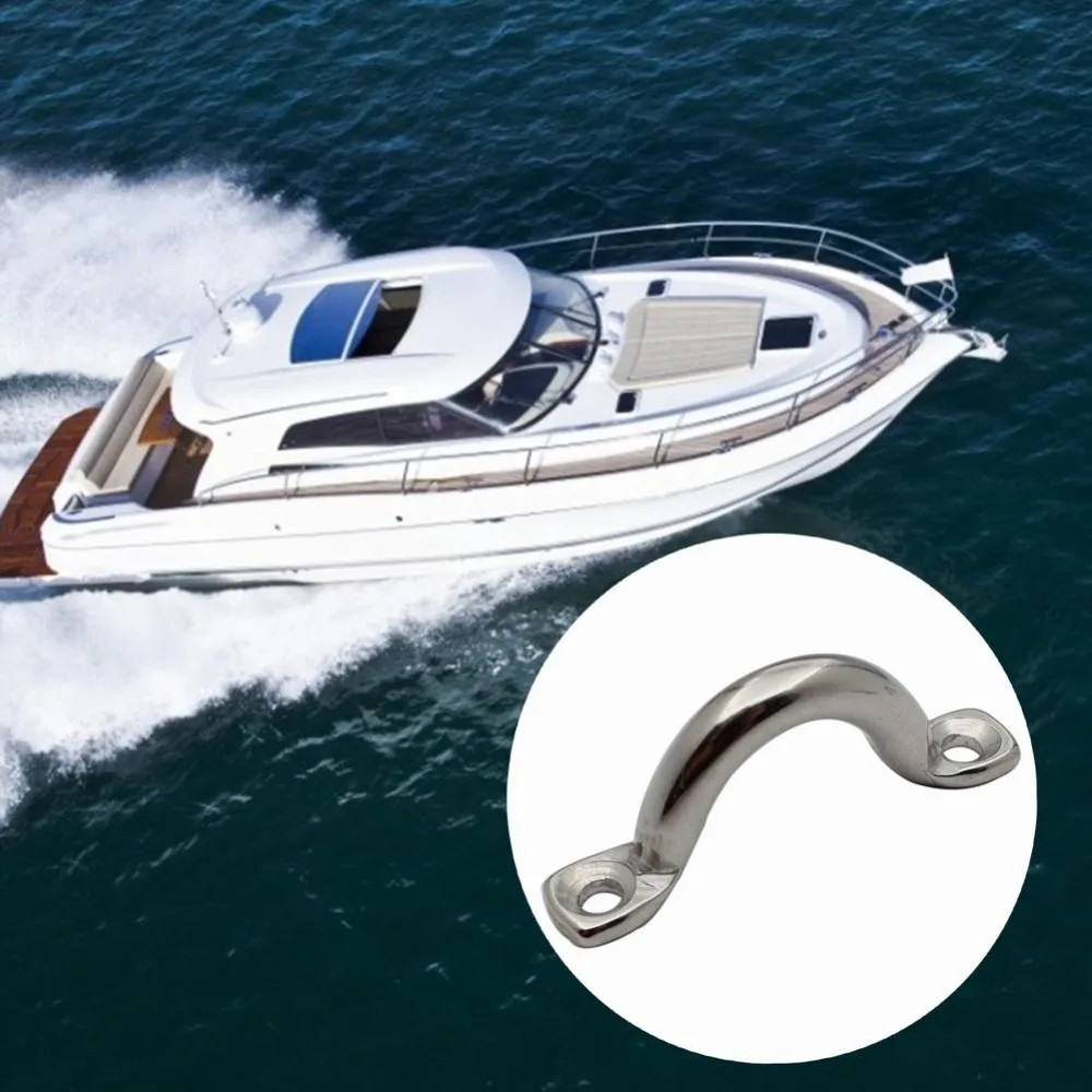 

10pcs Pad Eye Plate Handle Strap Tie Down Anchor Ceiling Hook Doorknob 316/304 Stainless Steel Canoe Rigging