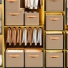 Cabinet Drawer Organizer Versatile Closets Clothes Container with Handle&Steel Frame Thickened Foldable Fabric for Home Wardrobe 1