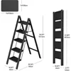 5 Step Ladder,Lightweight Folding Step Stool with Anti-Slip Pedal,600 lbs Portable Sturdy Steel Ladder for Adults 4