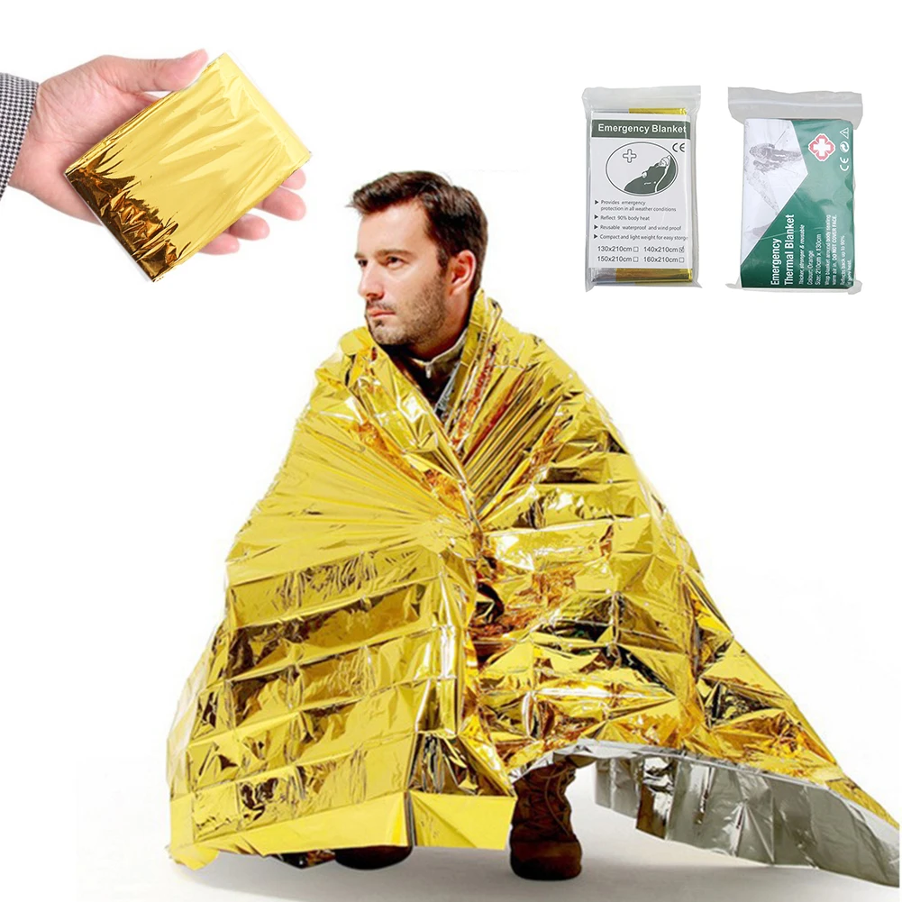 Aluminum Foil Emergency Blanket Gold Foil Emergency Blanket Outdoor