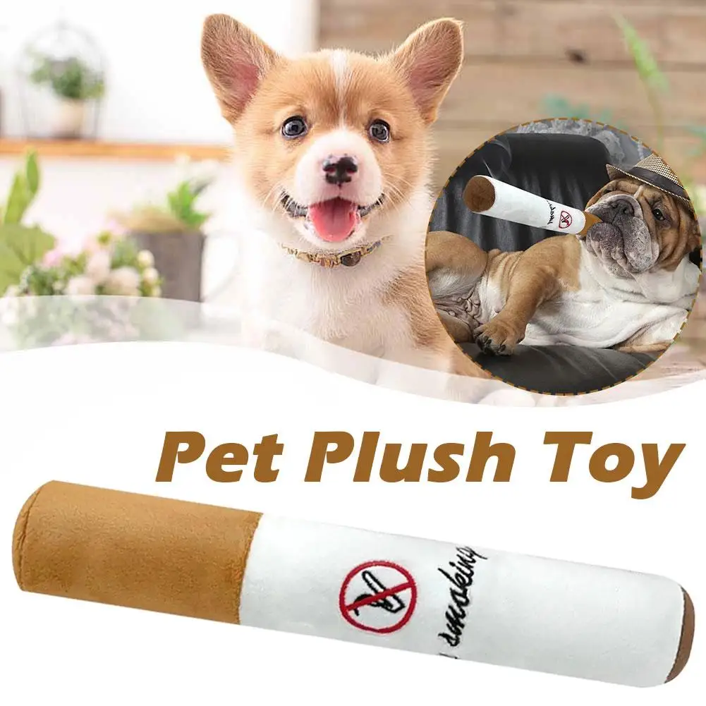 Pet Funny Toys Cigar Big Smoke Plush Sound Squeak Fake Chew Dog Resistant Cigarettes Pet Interactive Molar Bite Toys Toy Ga W1R4 5 pack pet toys chew cat plush squeak sound dog toy