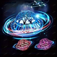 Flying Spinner Ball Boomerang Toy 360°Rotating Magic With LED Lights Drone Hover Ball Stress Release Fidget Toy Kids Family Gift 2