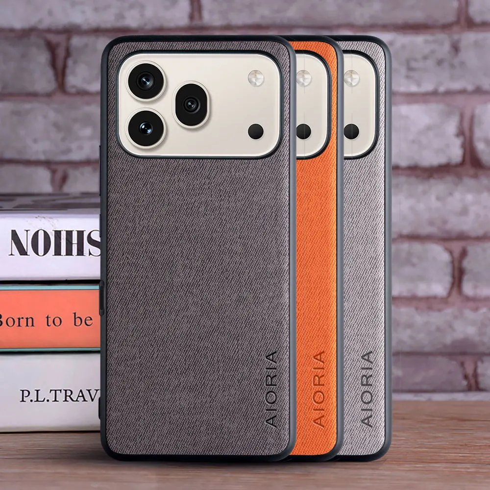 Elegant Textile Leather Fashion Case with Soft TPU & Hard PC