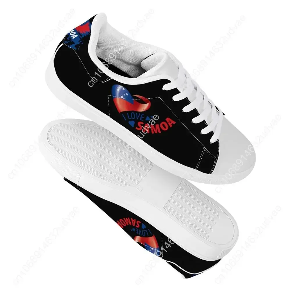 Black Flat Sneaker America Polynesian Tribal Golden Samoa Style Print Custom Man Comfort Walking Sport Shoes Women Running Shoes