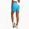 Shorts de sport sans couture, taille haute, extensibles, effet galbant, pour yoga, course et fitness, pour femme