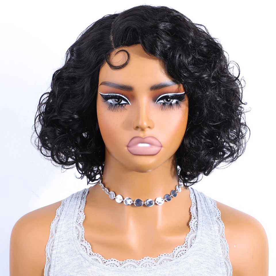 Sleek Body Wave 5X1 Lace Bob Wigs Short Bodywave Lace Indian Hair Wigs 100% Real Lace Wigs Short Bob Human Hair Wigs For Women