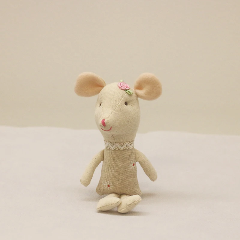 Legmic Toys For Girls Cute Baby Dolls Boy Girl The mouse family Mini plush doll house cute mouse doll box family toys