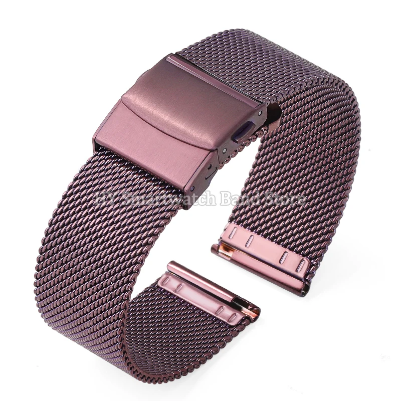 Sleek Stainless Steel Milanese Mesh Watch Strap - Adjustable Sizes