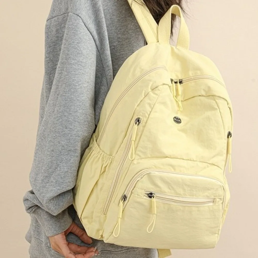 Zaino in nylon carino e capiente, leggero, resistente, impermeabile, con cinghie regolabili, zaino scolastico per uso quotidiano. - immagine 5