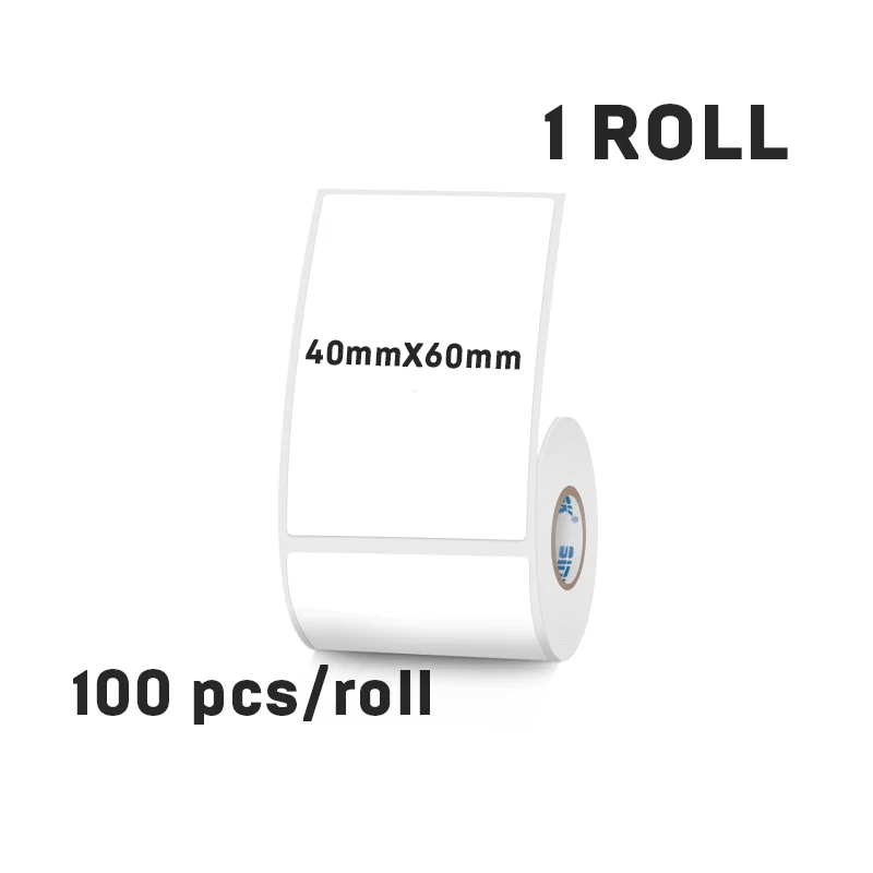 40 مللي متر عرض الحرارية التسمية ملصق أبيض ذاتية ا...