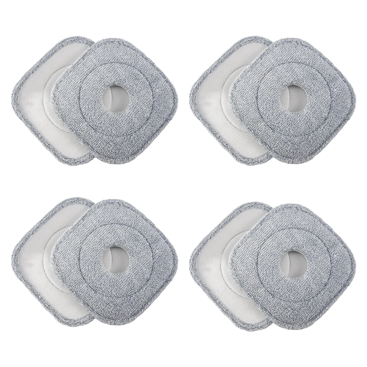 8Pcs Mop Cloth for Mop Squeeze Mop Automatic Separation Rotating Cleaning Floors Mop Pads Cloth 2
